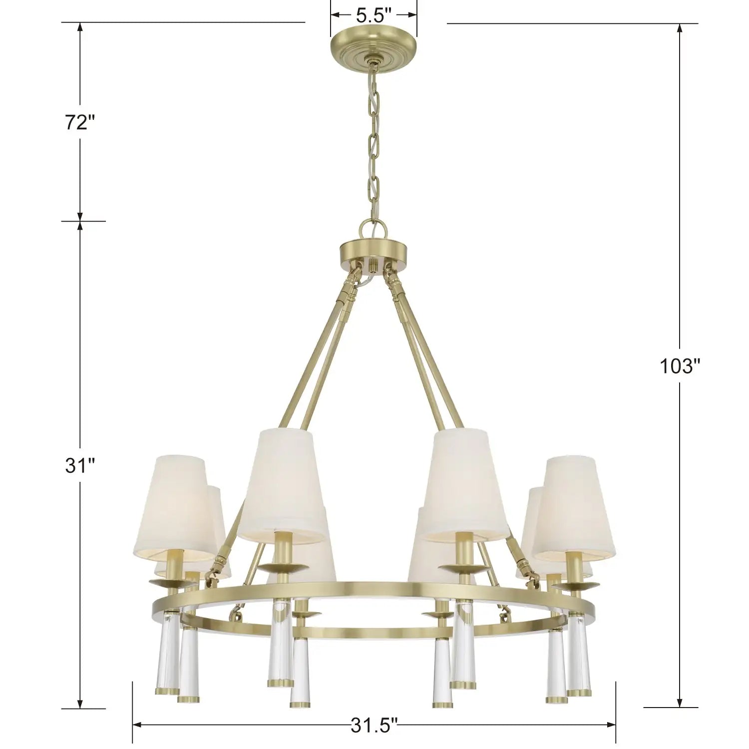 CRYSTORAMA, BAXTER CHANDELIER, CHANDELIER LIGHT