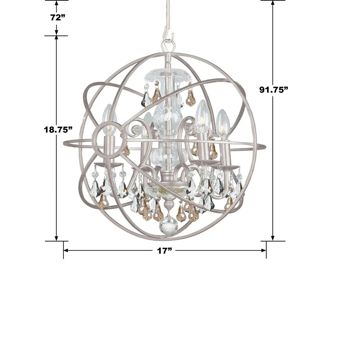 CRYSTORAMA, SOLARIS GOLDEN SHADOW CRYSTAL CHANDELIER, CHANDELIER LIGHT