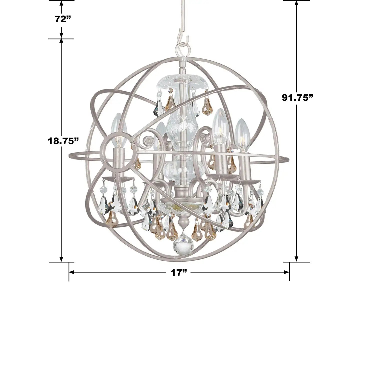 CRYSTORAMA, SOLARIS GOLDEN SHADOW CRYSTAL CHANDELIER, CHANDELIER LIGHT