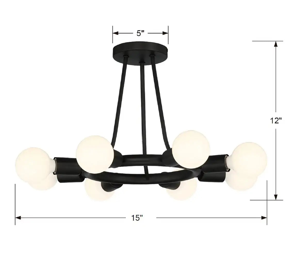 CRYSTORAMA, DAKOTA SEMI FLUSH MOUNT, FLUSH MOUNT CEILING LIGHTS