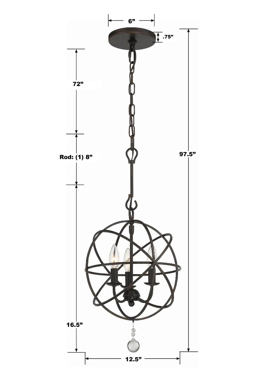CRYSTORAMA, SOLARIS CHANDELIER, CHANDELIER LIGHT