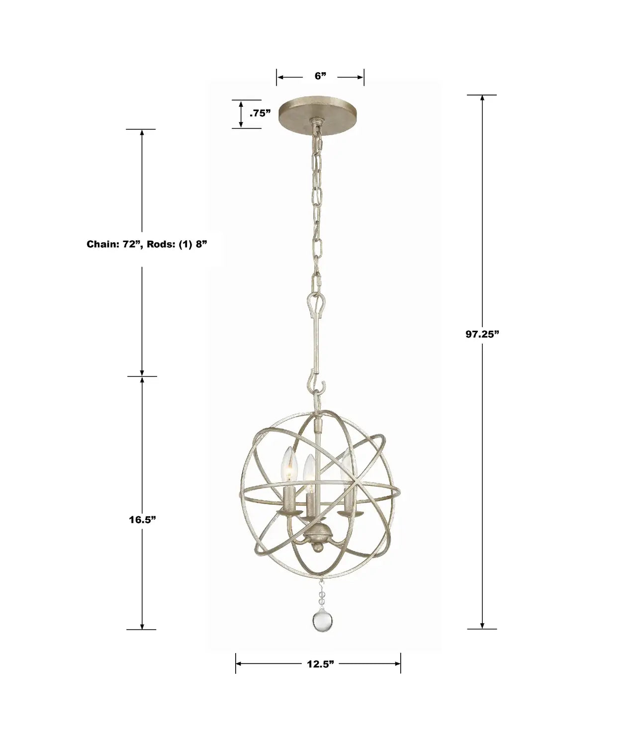 CRYSTORAMA, SOLARIS CHANDELIER, CHANDELIER LIGHT