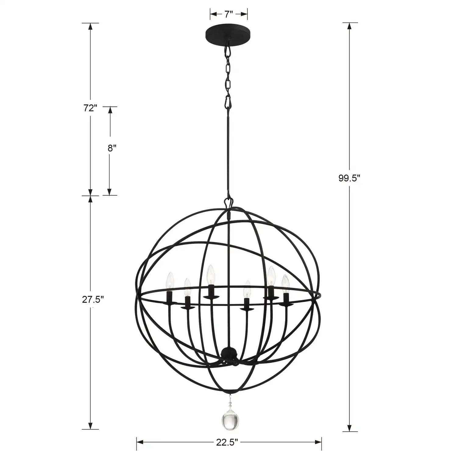 CRYSTORAMA, SOLARIS CHANDELIER, CHANDELIER LIGHT