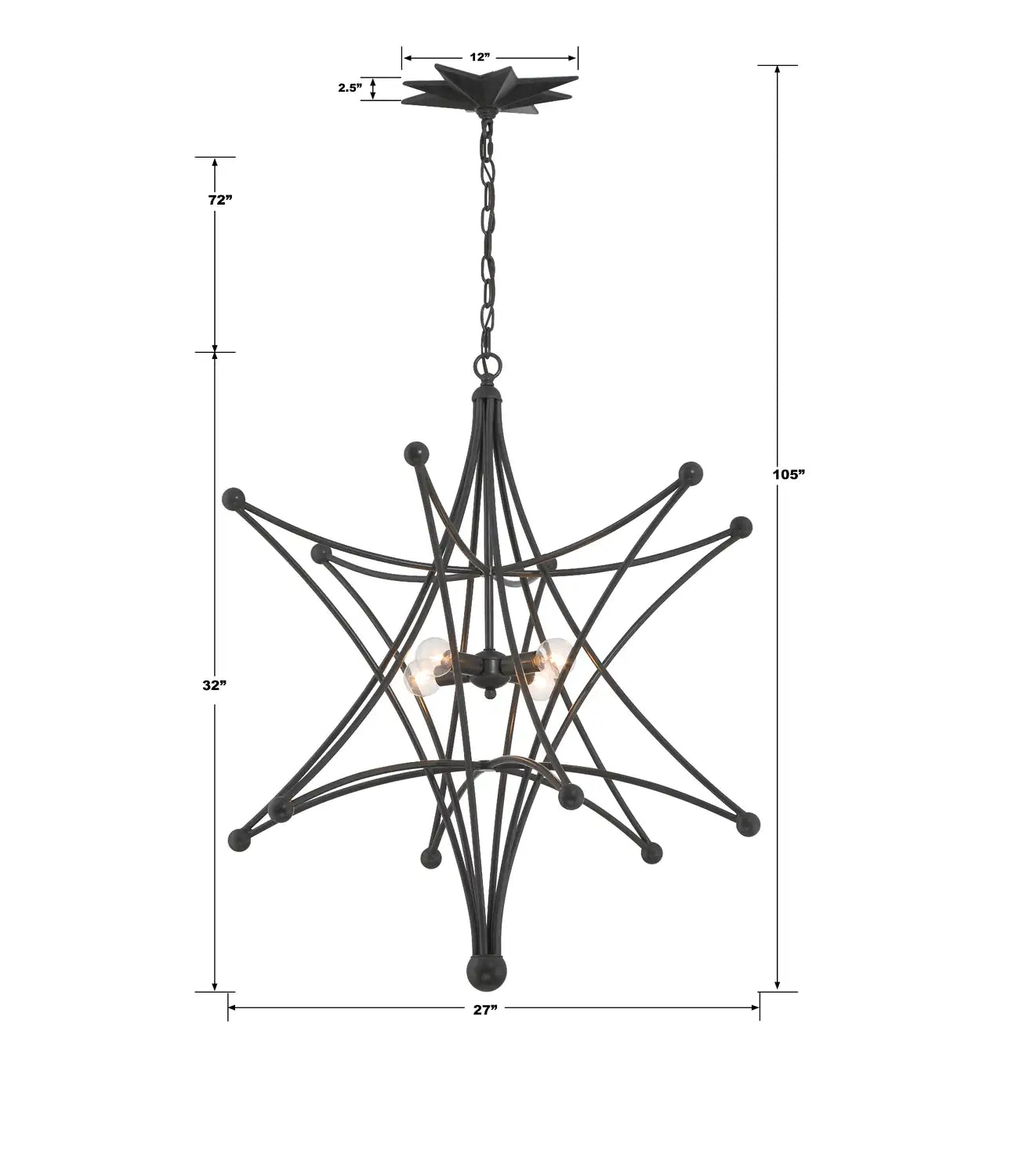 CRYSTORAMA, ASTRO CHANDELIER, CHANDELIER LIGHT
