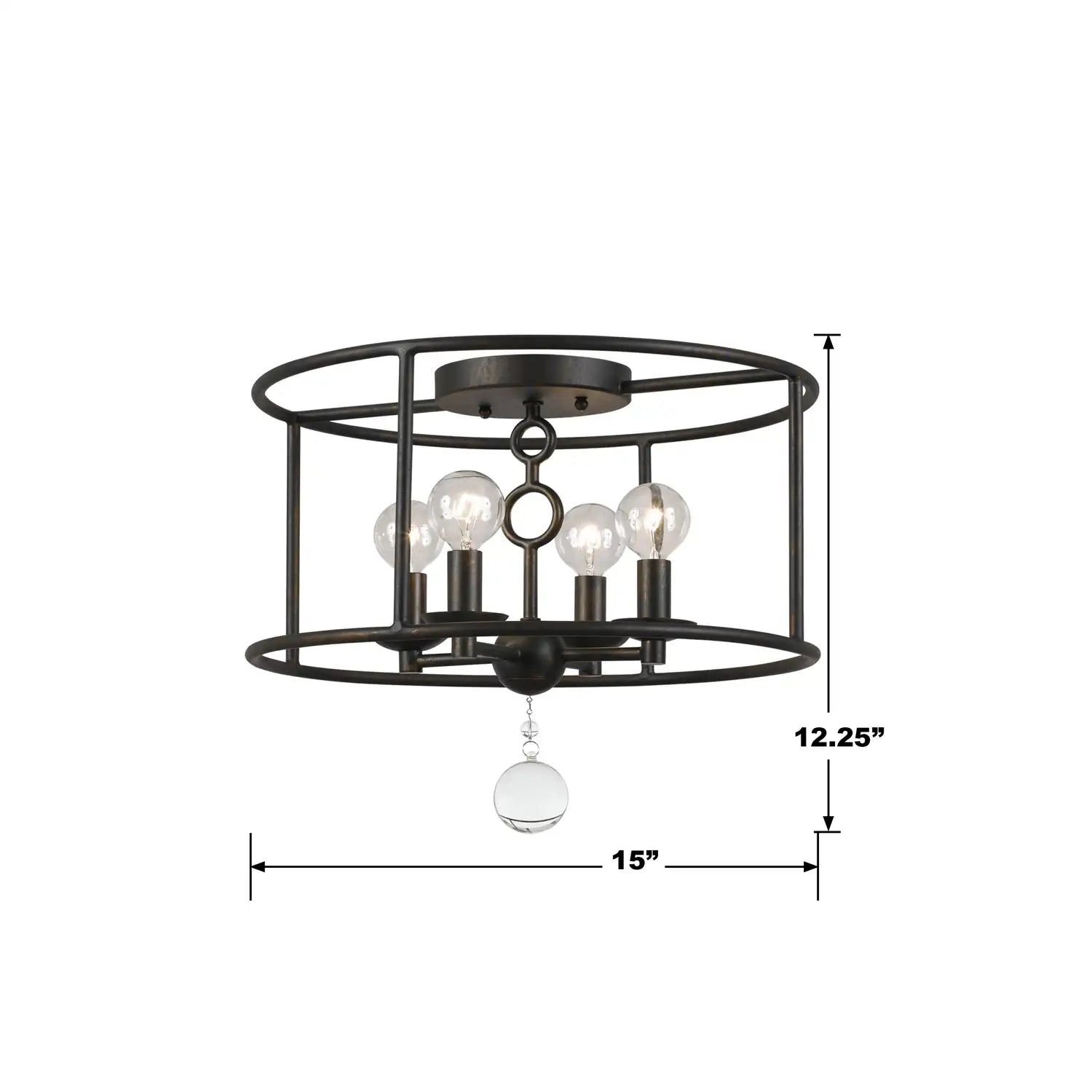 CRYSTORAMA, CAMERON SEMI FLUSH MOUNT, FLUSH MOUNT CEILING LIGHTS