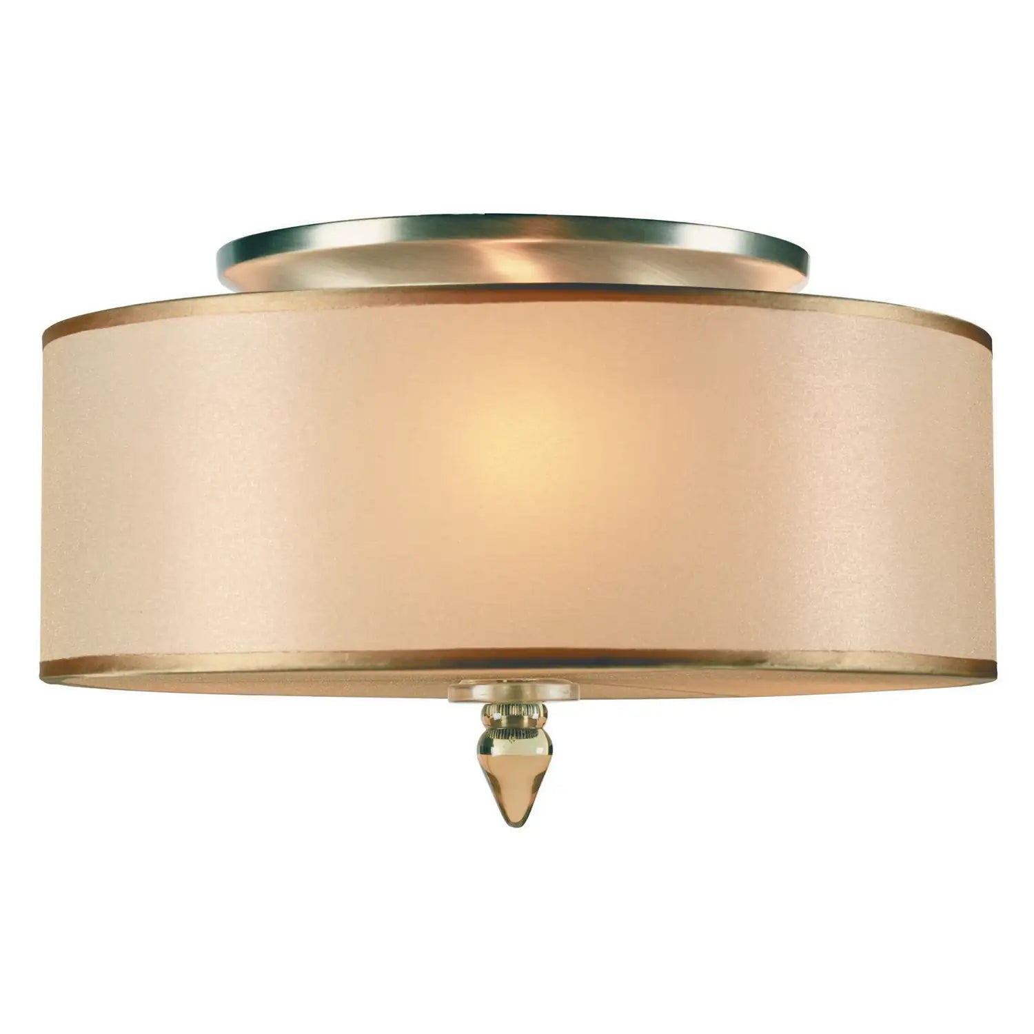 CRYSTORAMA, LUXO DRUM SHADE FLUSH MOUNT, FLUSH MOUNT CEILING LIGHTS