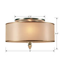 CRYSTORAMA, LUXO DRUM SHADE FLUSH MOUNT, FLUSH MOUNT CEILING LIGHTS