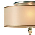CRYSTORAMA, LUXO DRUM SHADE FLUSH MOUNT, FLUSH MOUNT CEILING LIGHTS