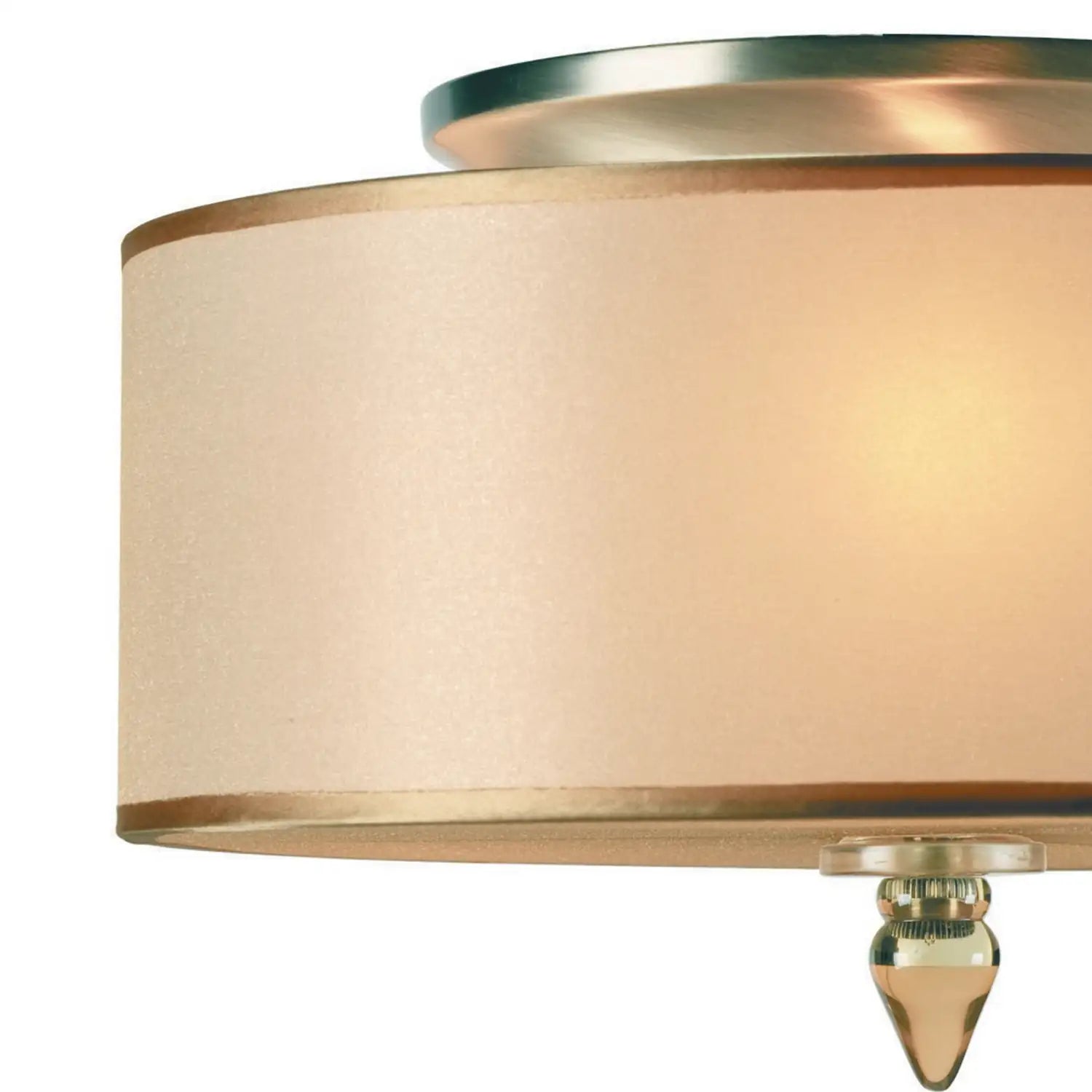 CRYSTORAMA, LUXO DRUM SHADE FLUSH MOUNT, FLUSH MOUNT CEILING LIGHTS