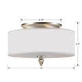 CRYSTORAMA, LUXO DRUM SHADE FLUSH MOUNT, FLUSH MOUNT CEILING LIGHTS