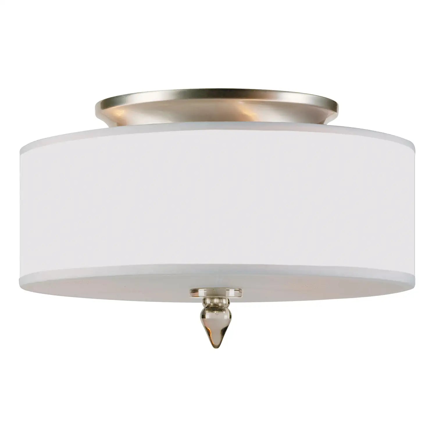 CRYSTORAMA, LUXO DRUM SHADE FLUSH MOUNT, FLUSH MOUNT CEILING LIGHTS