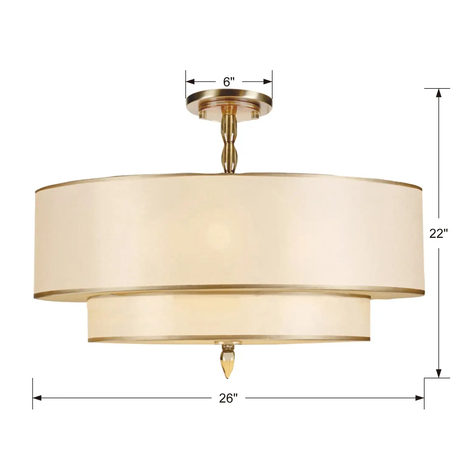 CRYSTORAMA, LUXO SEMI FLUSH MOUNT, FLUSH MOUNT CEILING LIGHTS