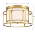 CRYSTORAMA, BRIAN PATRICK FLYNN HULTON LUXE FLUSH MOUNT, FLUSH MOUNT CEILING LIGHTS