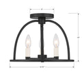 CRYSTORAMA, ABBOTT SEMI FLUSH MOUNT, FLUSH MOUNT CEILING LIGHTS
