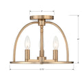 CRYSTORAMA, ABBOTT SEMI FLUSH MOUNT, FLUSH MOUNT CEILING LIGHTS