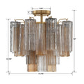 CRYSTORAMA, ADDIS SEMI FLUSH MOUNT, FLUSH MOUNT CEILING LIGHTS