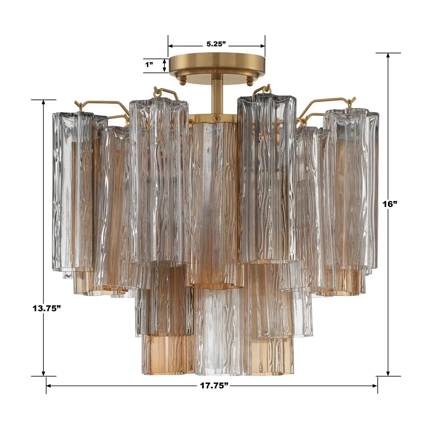 CRYSTORAMA, ADDIS SEMI FLUSH MOUNT, FLUSH MOUNT CEILING LIGHTS