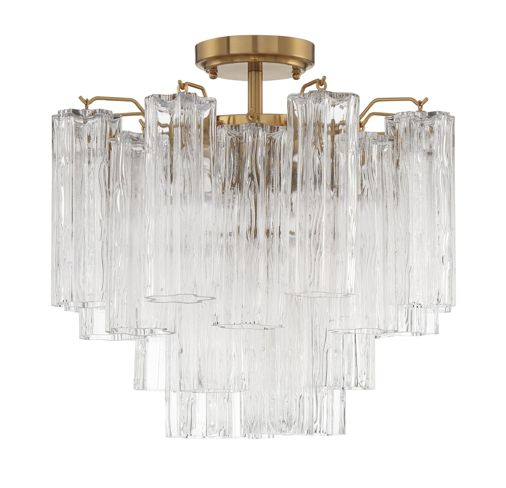 CRYSTORAMA, ADDIS SEMI FLUSH MOUNT, FLUSH MOUNT CEILING LIGHTS 