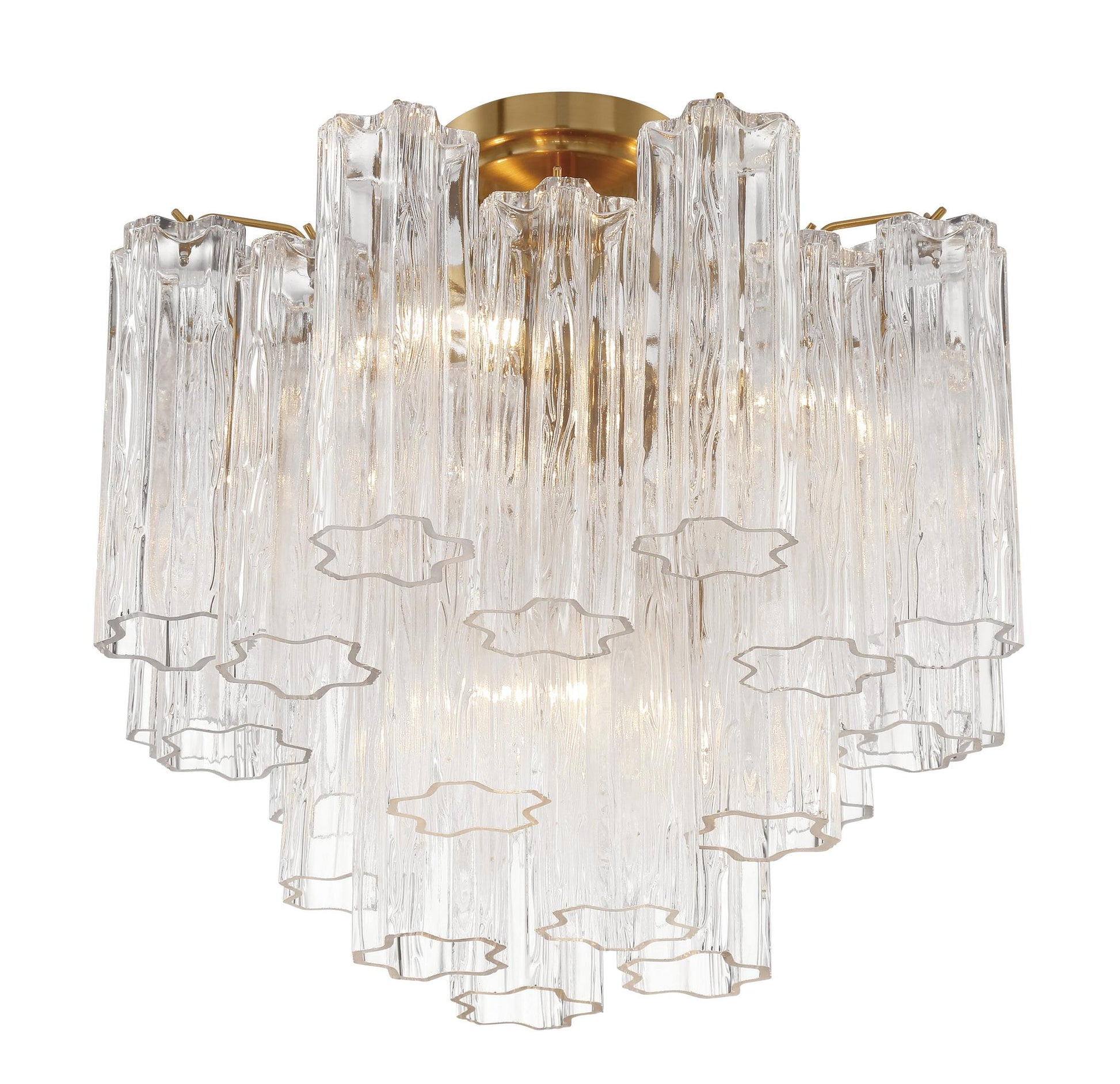 CRYSTORAMA, ADDIS SEMI FLUSH MOUNT, FLUSH MOUNT CEILING LIGHTS 