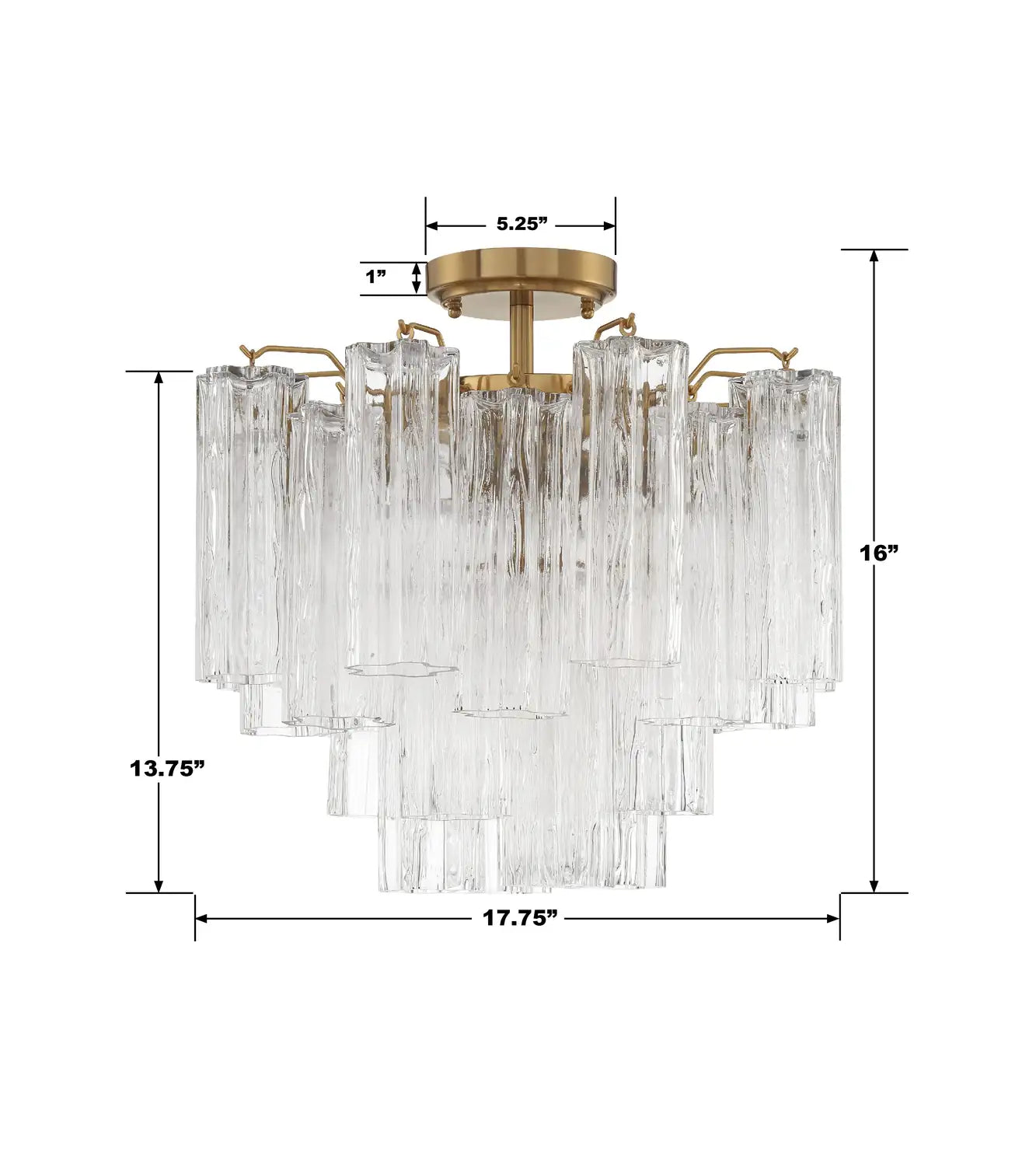 CRYSTORAMA, ADDIS SEMI FLUSH MOUNT, FLUSH MOUNT CEILING LIGHTS