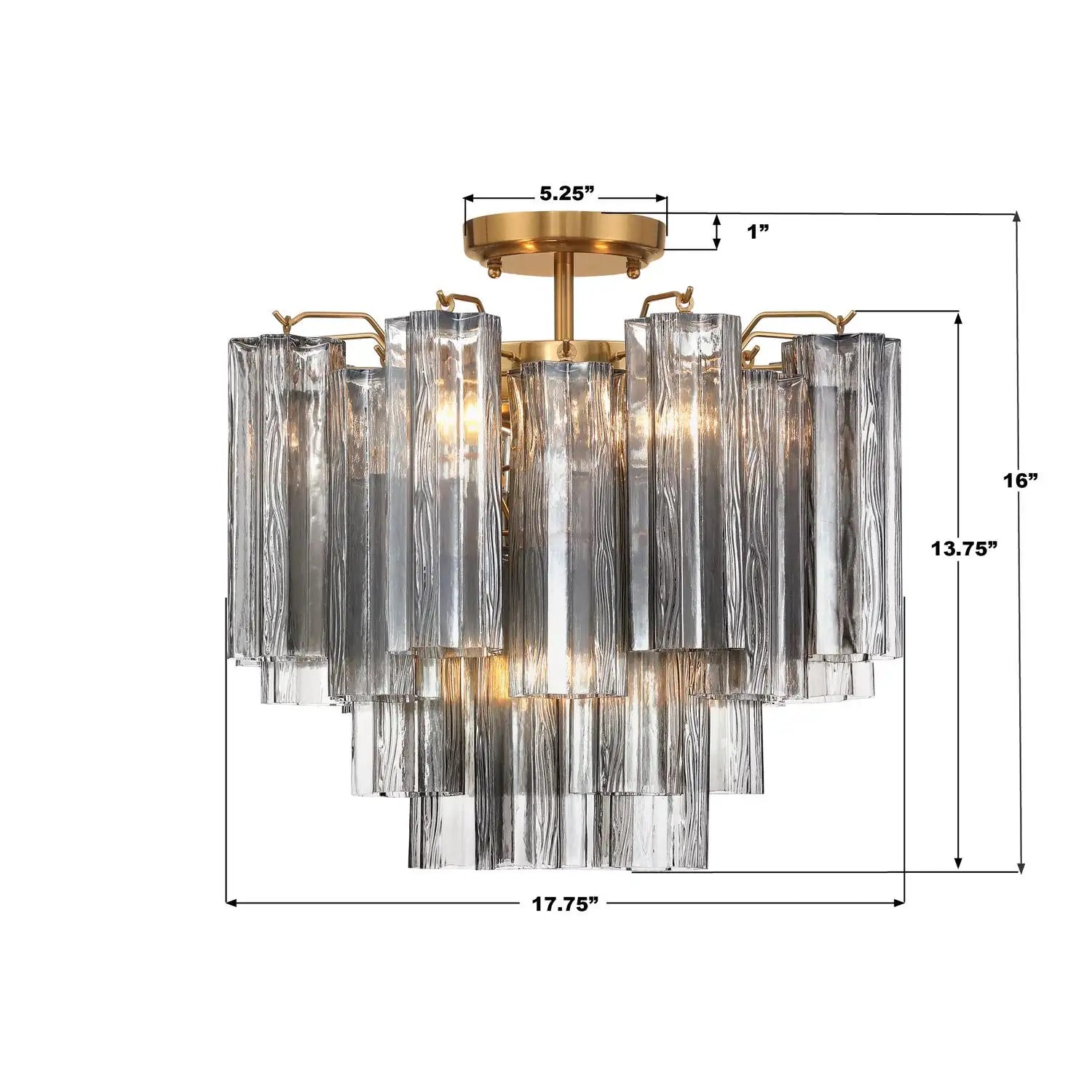 CRYSTORAMA, ADDIS SEMI FLUSH MOUNT, FLUSH MOUNT CEILING LIGHTS