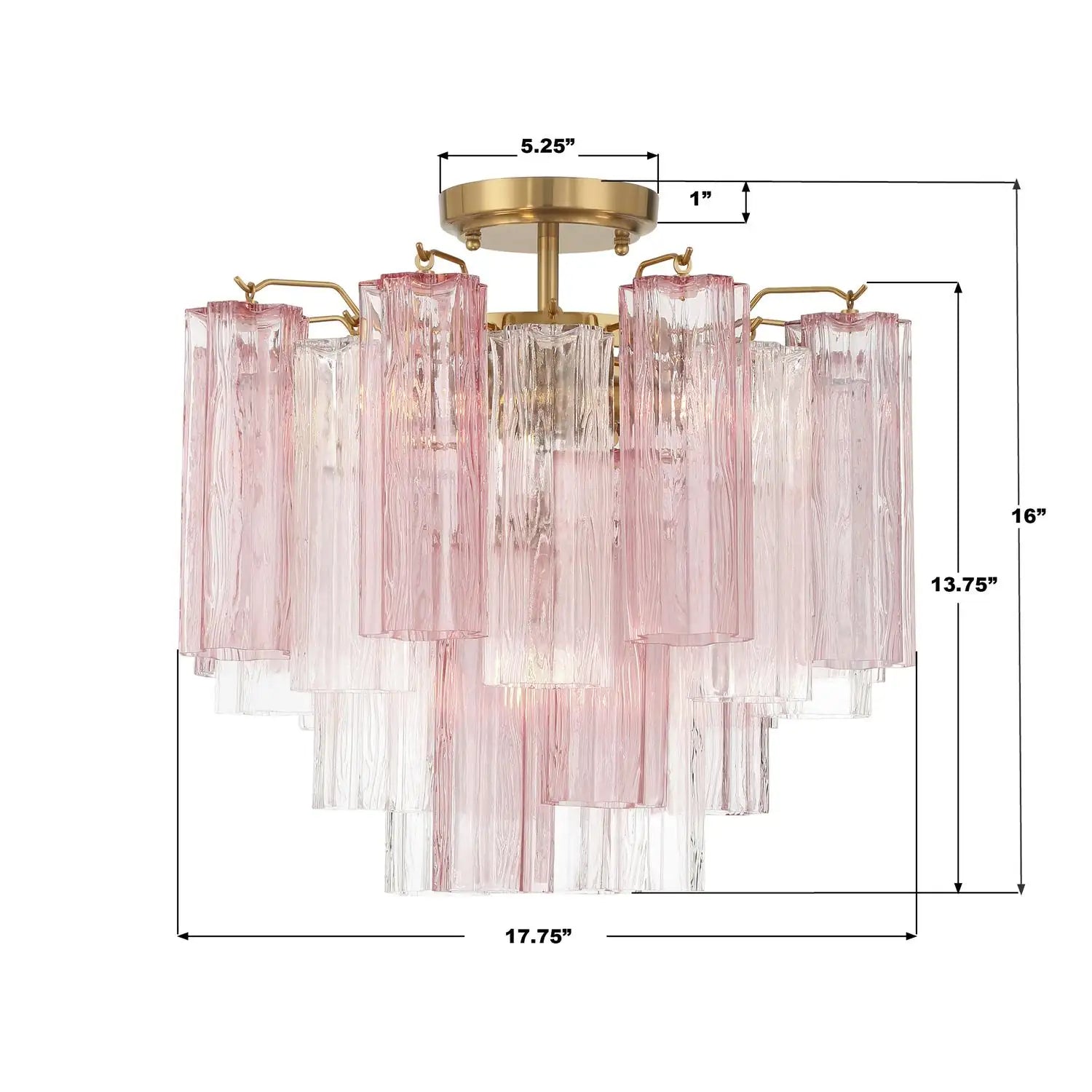 CRYSTORAMA, ADDIS SEMI FLUSH MOUNT, FLUSH MOUNT CEILING LIGHTS