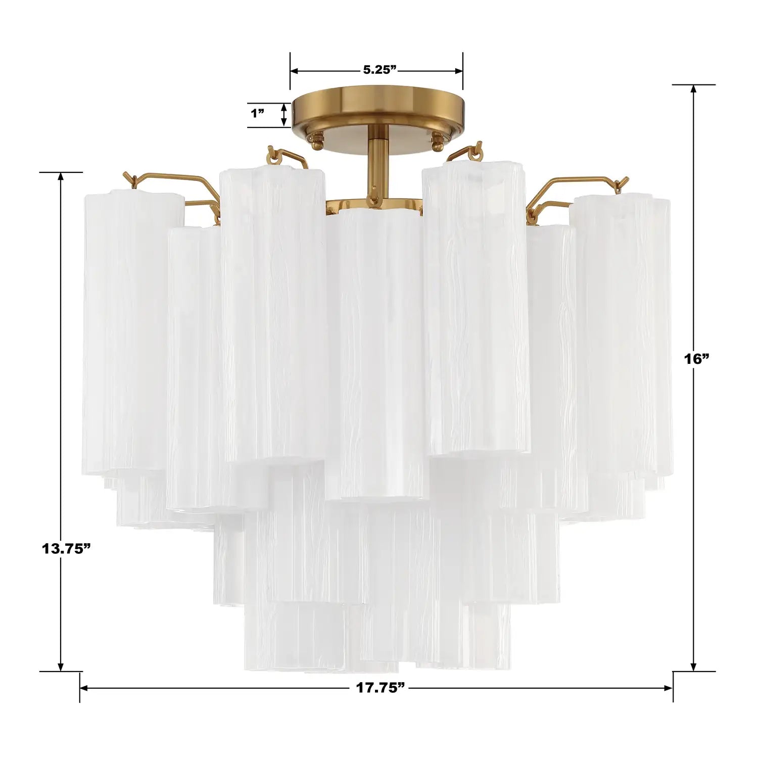 CRYSTORAMA, ADDIS SEMI FLUSH MOUNT, FLUSH MOUNT CEILING LIGHTS