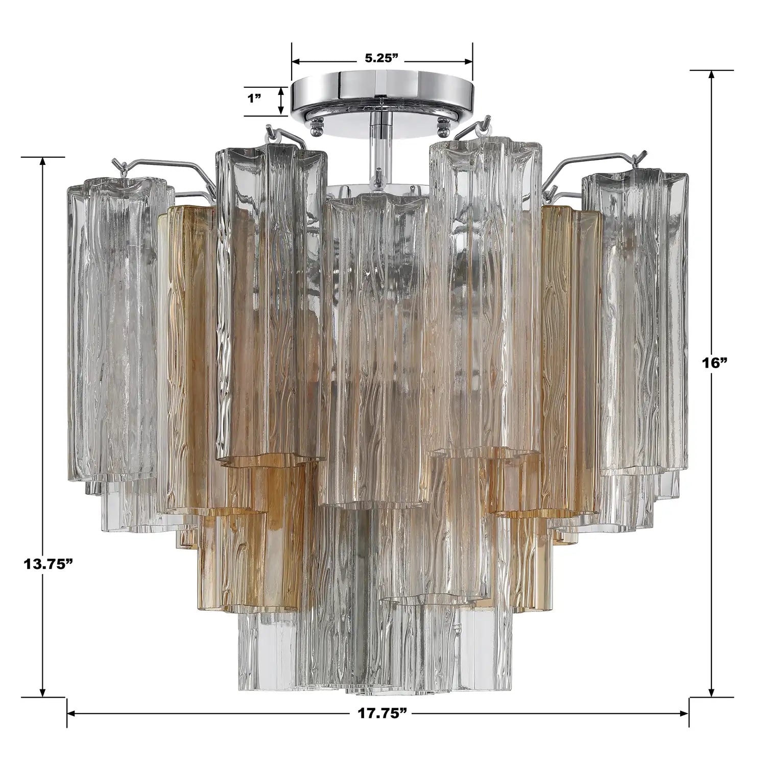 CRYSTORAMA, ADDIS SEMI FLUSH MOUNT, FLUSH MOUNT CEILING LIGHTS