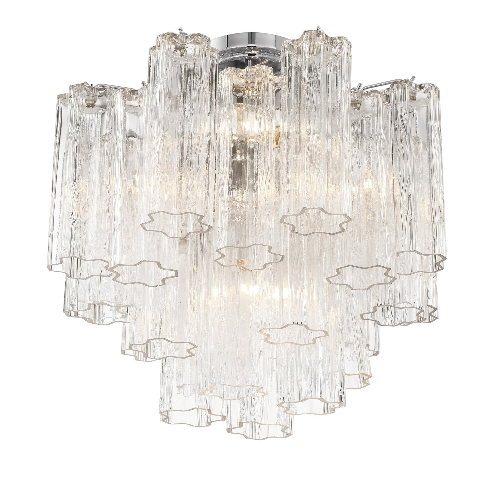 CRYSTORAMA, ADDIS SEMI FLUSH MOUNT, FLUSH MOUNT CEILING LIGHTS 