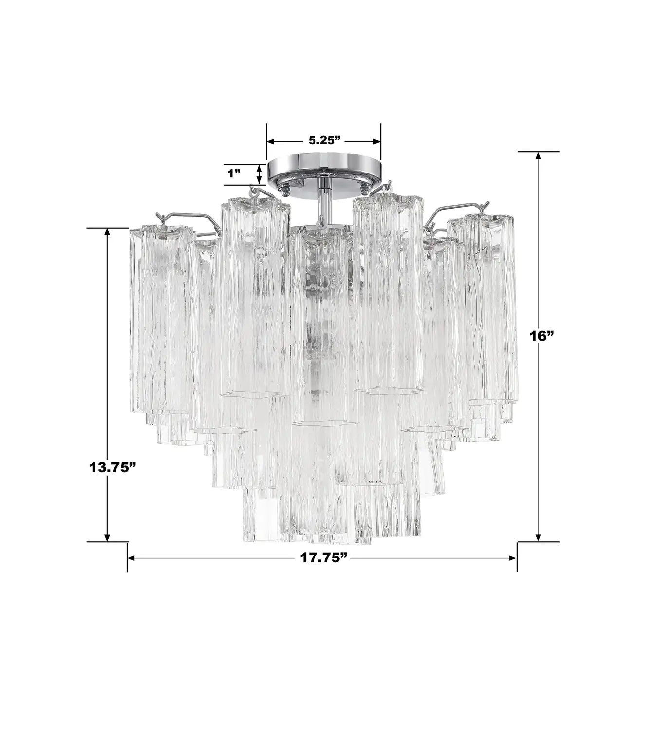 CRYSTORAMA, ADDIS SEMI FLUSH MOUNT, FLUSH MOUNT CEILING LIGHTS
