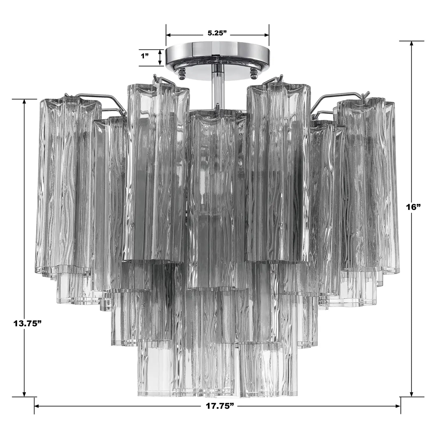 CRYSTORAMA, ADDIS SEMI FLUSH MOUNT, FLUSH MOUNT CEILING LIGHTS