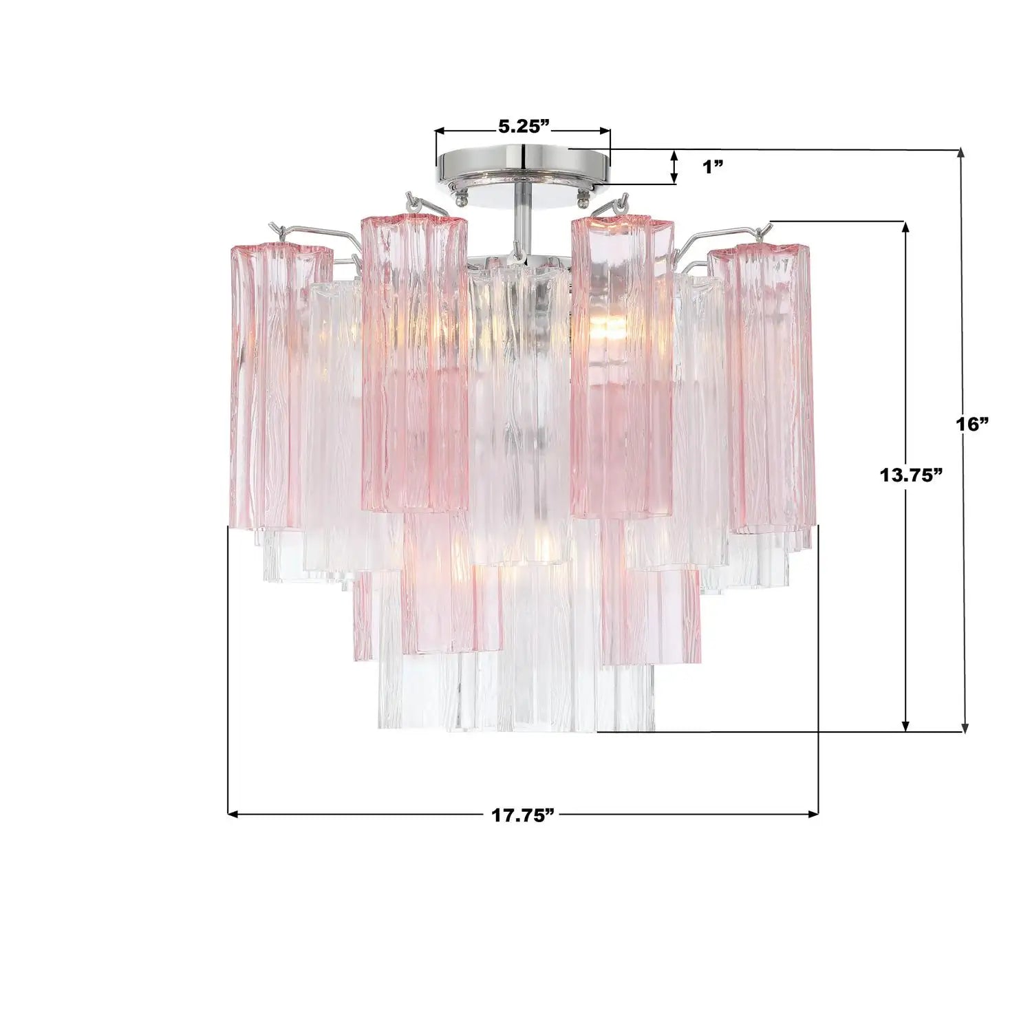 CRYSTORAMA, ADDIS SEMI FLUSH MOUNT, FLUSH MOUNT CEILING LIGHTS