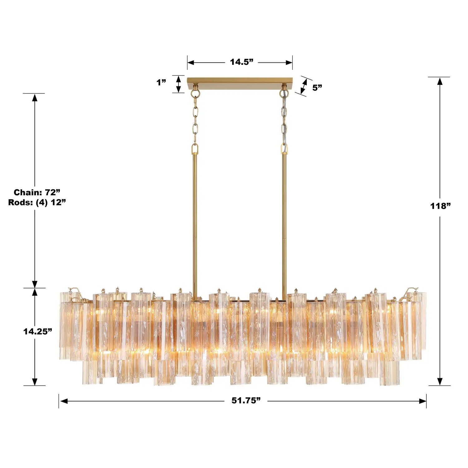 CRYSTORAMA, ADDIS LINEAR CHANDELIER, CHANDELIER LIGHT
