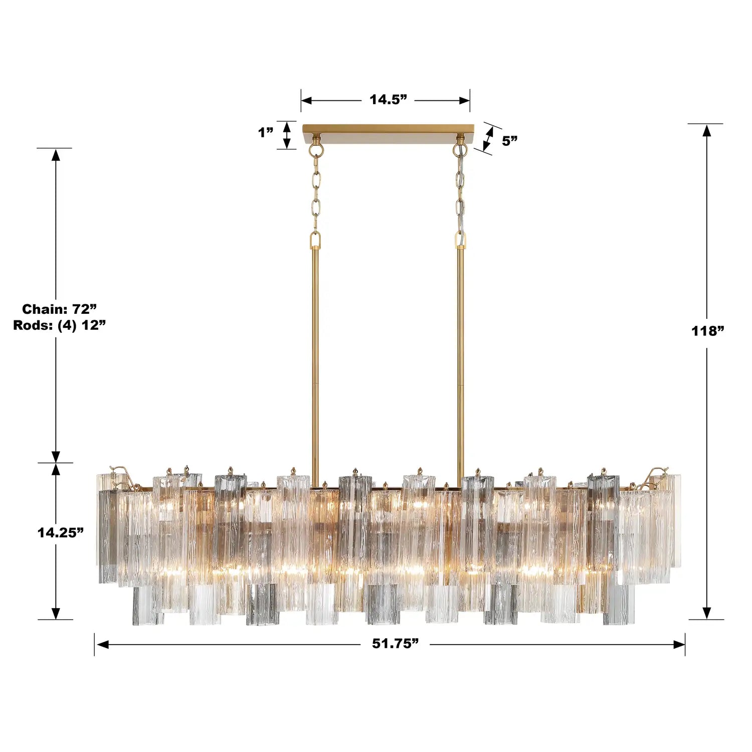 CRYSTORAMA, ADDIS LINEAR CHANDELIER, CHANDELIER LIGHT