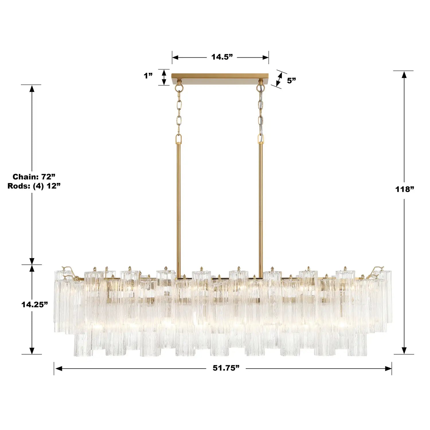 CRYSTORAMA, ADDIS LINEAR CHANDELIER, CHANDELIER LIGHT