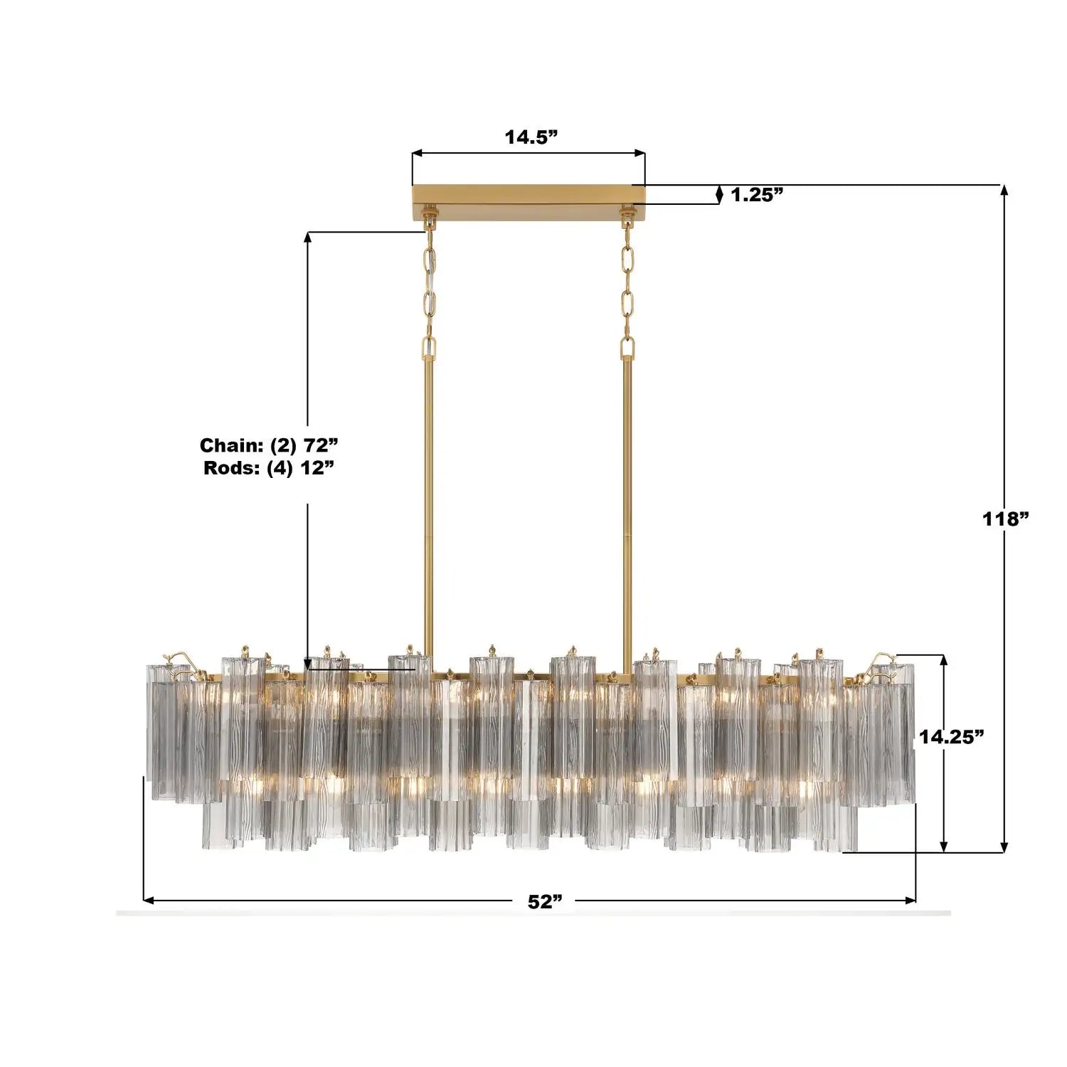 CRYSTORAMA, ADDIS LINEAR CHANDELIER, CHANDELIER LIGHT