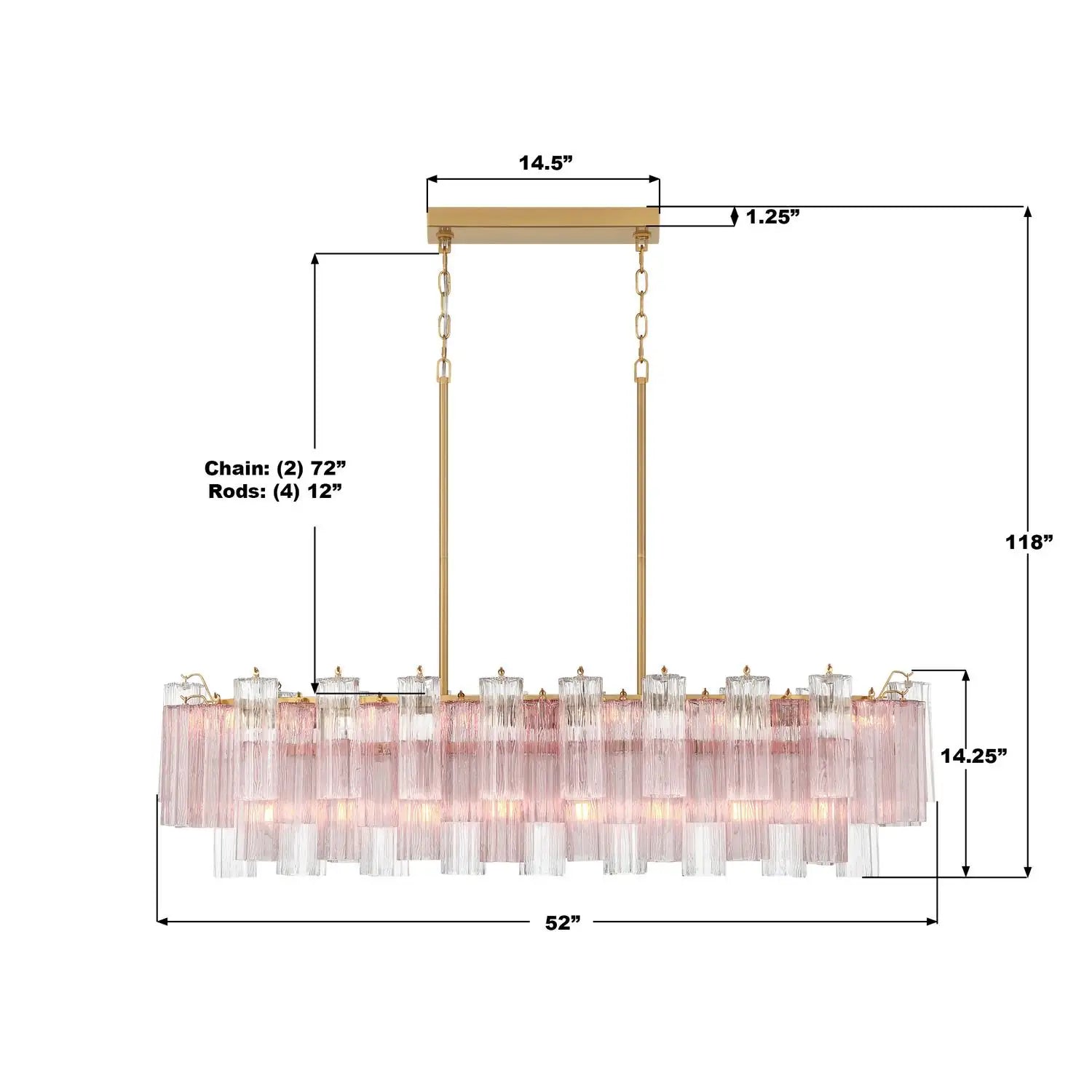 CRYSTORAMA, ADDIS LINEAR CHANDELIER, CHANDELIER LIGHT