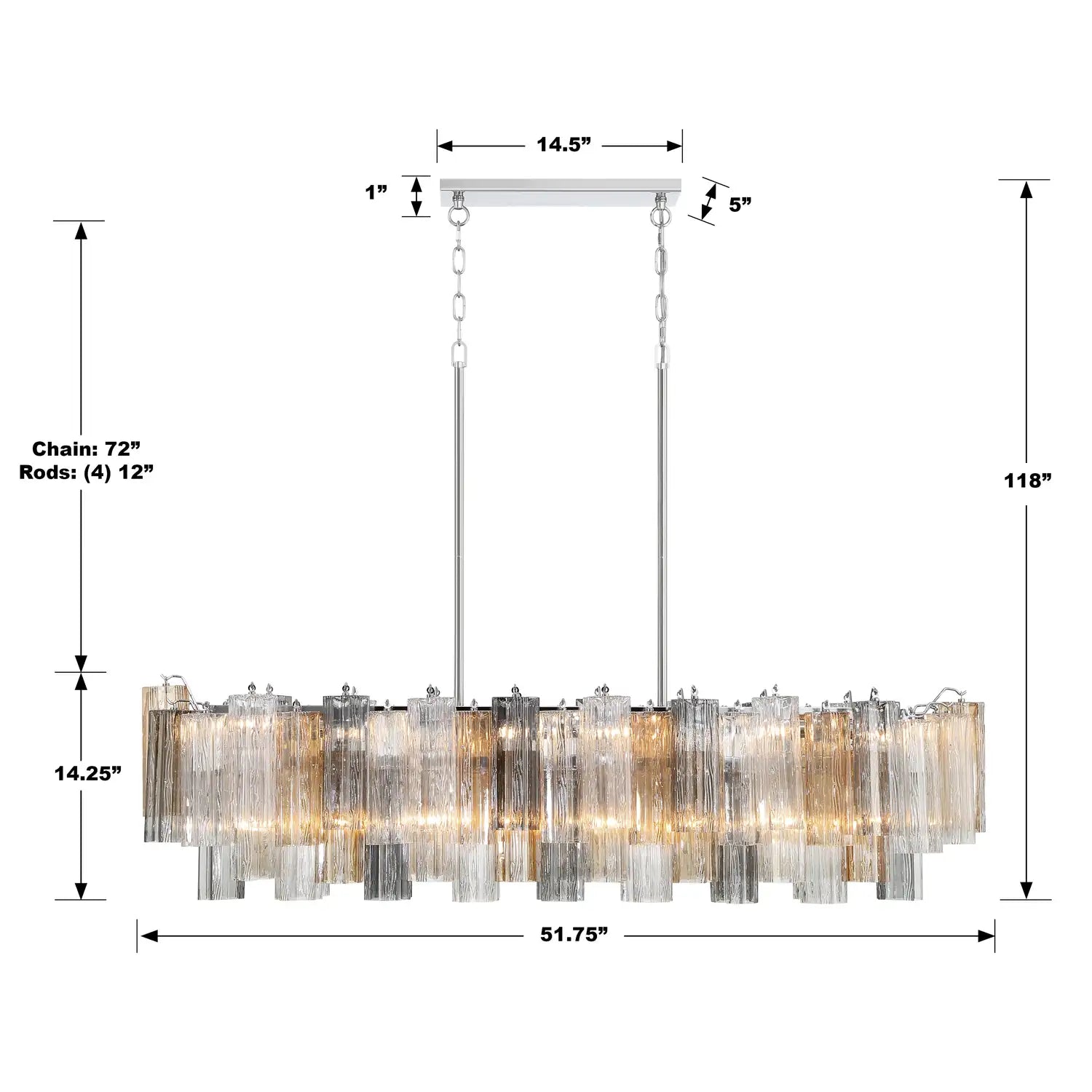 CRYSTORAMA, ADDIS LINEAR CHANDELIER, CHANDELIER LIGHT