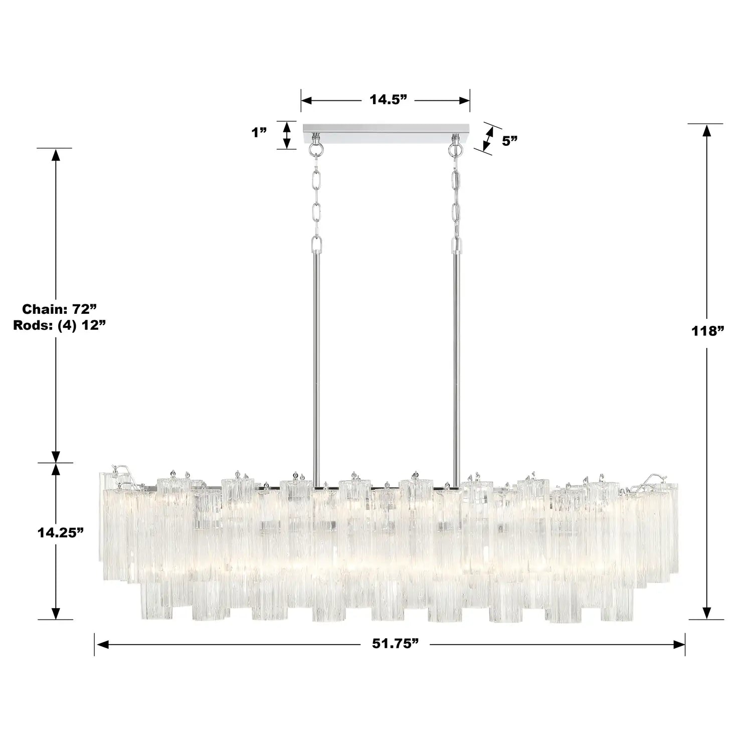 CRYSTORAMA, ADDIS LINEAR CHANDELIER, CHANDELIER LIGHT