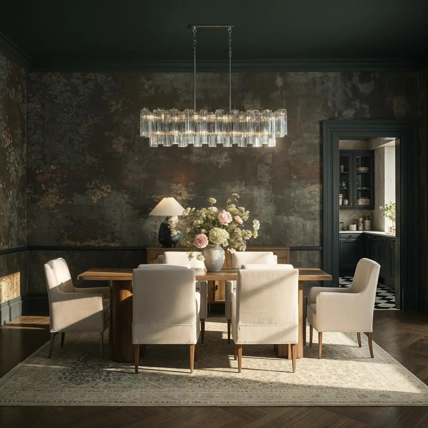 CRYSTORAMA, ADDIS LINEAR CHANDELIER, CHANDELIER LIGHT