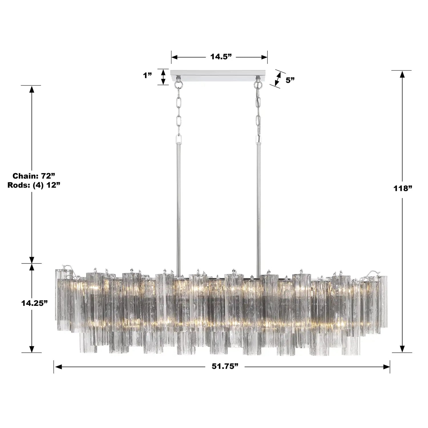 CRYSTORAMA, ADDIS LINEAR CHANDELIER, CHANDELIER LIGHT