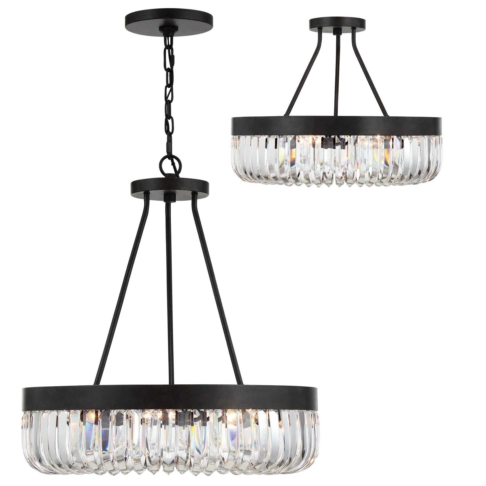 CRYSTORAMA, ALISTER SEMI FLUSH MOUNT, FLUSH MOUNT CEILING LIGHTS 