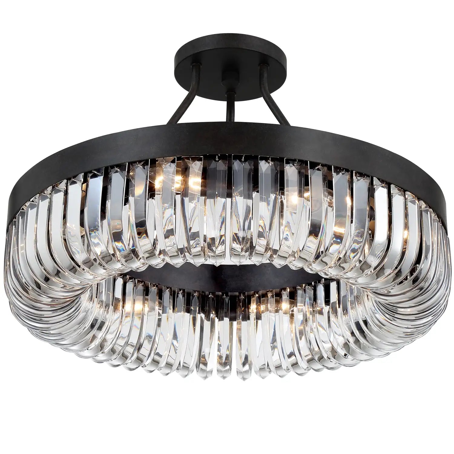 CRYSTORAMA, ALISTER SEMI FLUSH MOUNT, FLUSH MOUNT CEILING LIGHTS