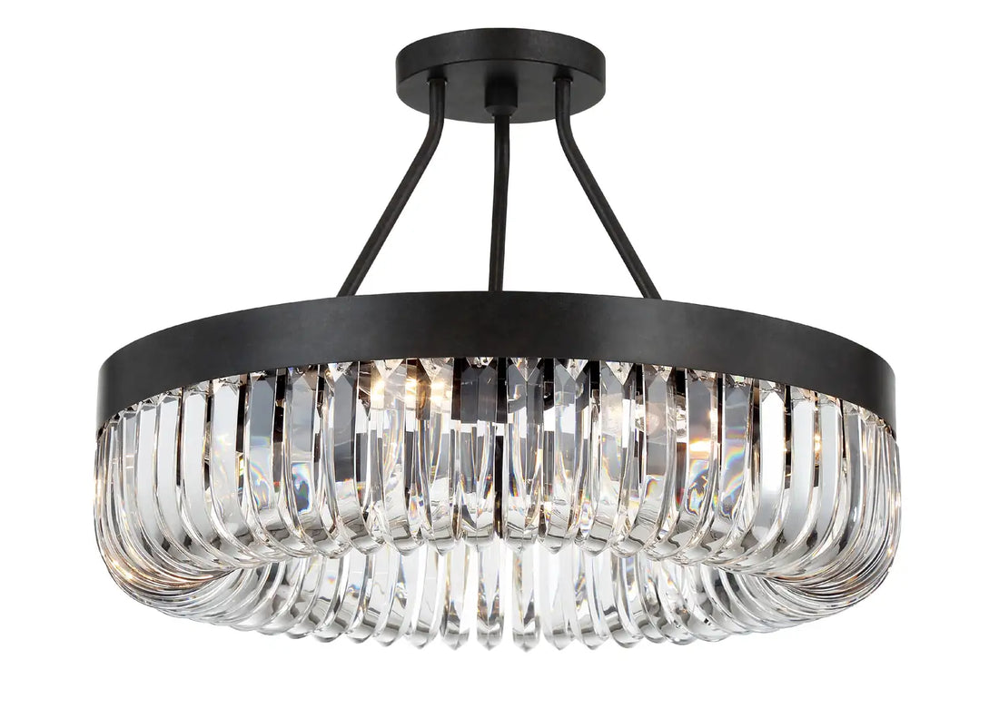 CRYSTORAMA, ALISTER SEMI FLUSH MOUNT, FLUSH MOUNT CEILING LIGHTS