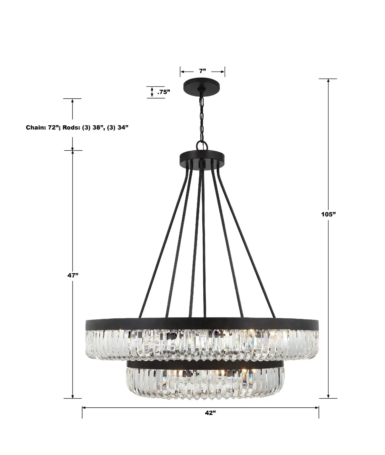CRYSTORAMA, ALISTER CHANDELIER, CHANDELIER LIGHT