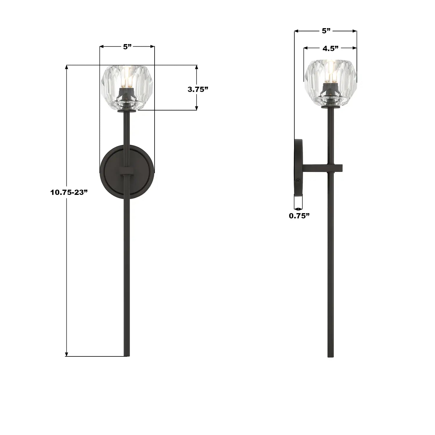 CRYSTORAMA, ARAGON LED SCONCE, WALL SCONCES