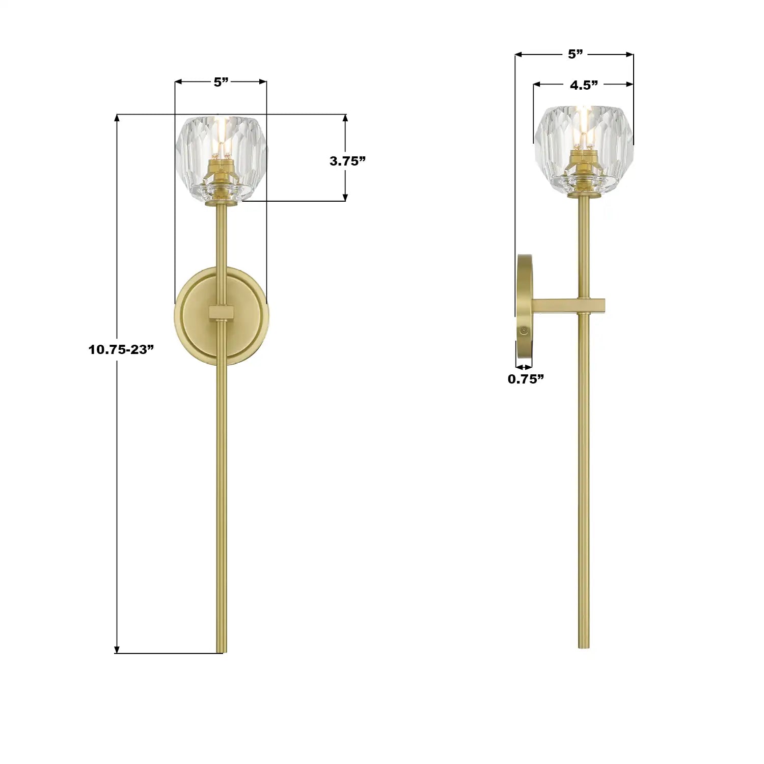 CRYSTORAMA, ARAGON LED SCONCE, WALL SCONCES