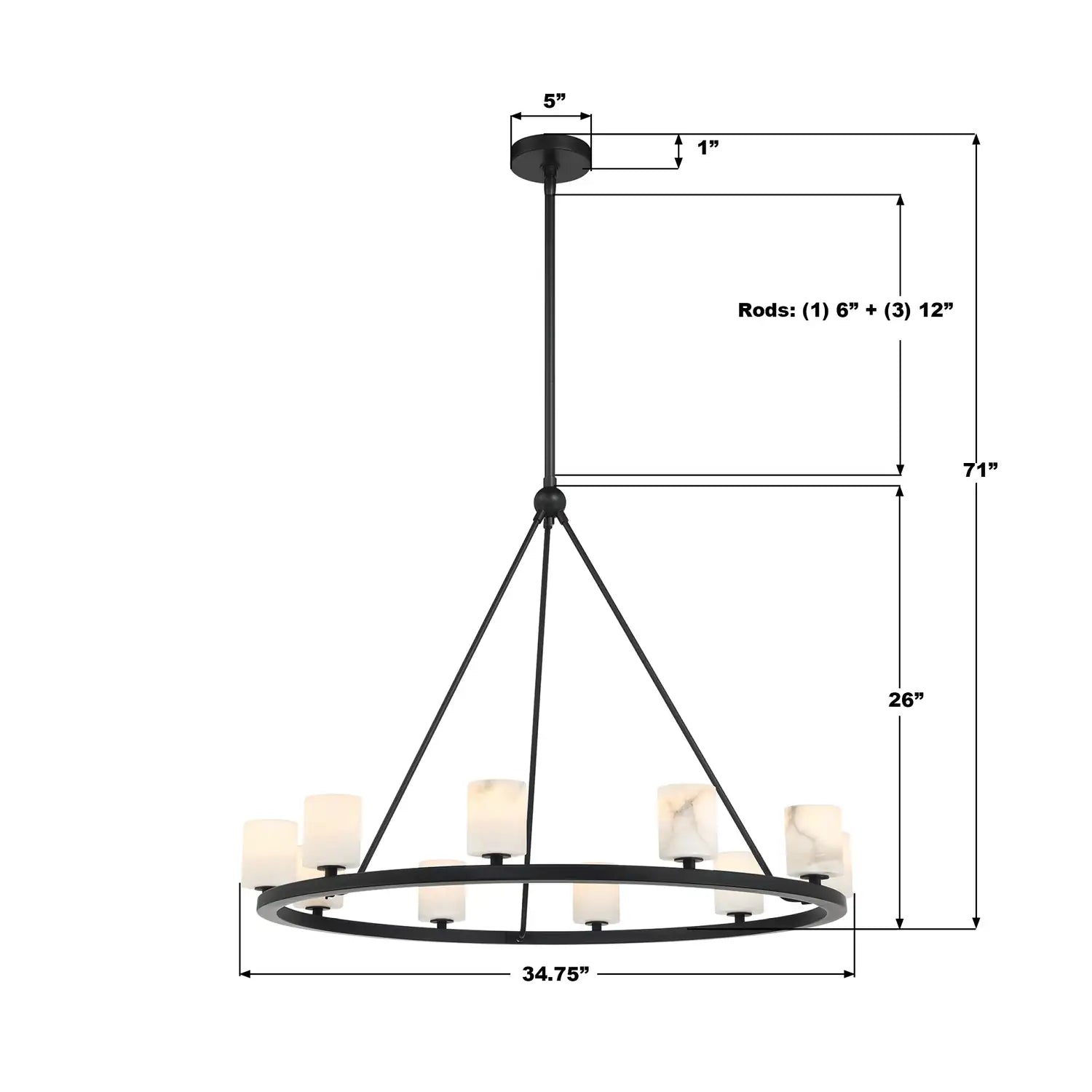 CRYSTORAMA, ARAGON LED CHANDELIER, CHANDELIER LIGHT