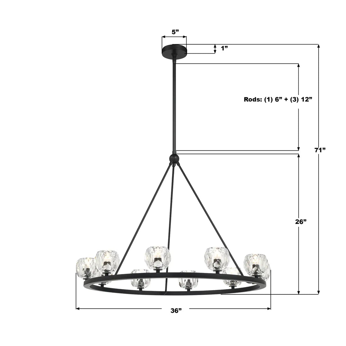 CRYSTORAMA, ARAGON LED CHANDELIER, CHANDELIER LIGHT