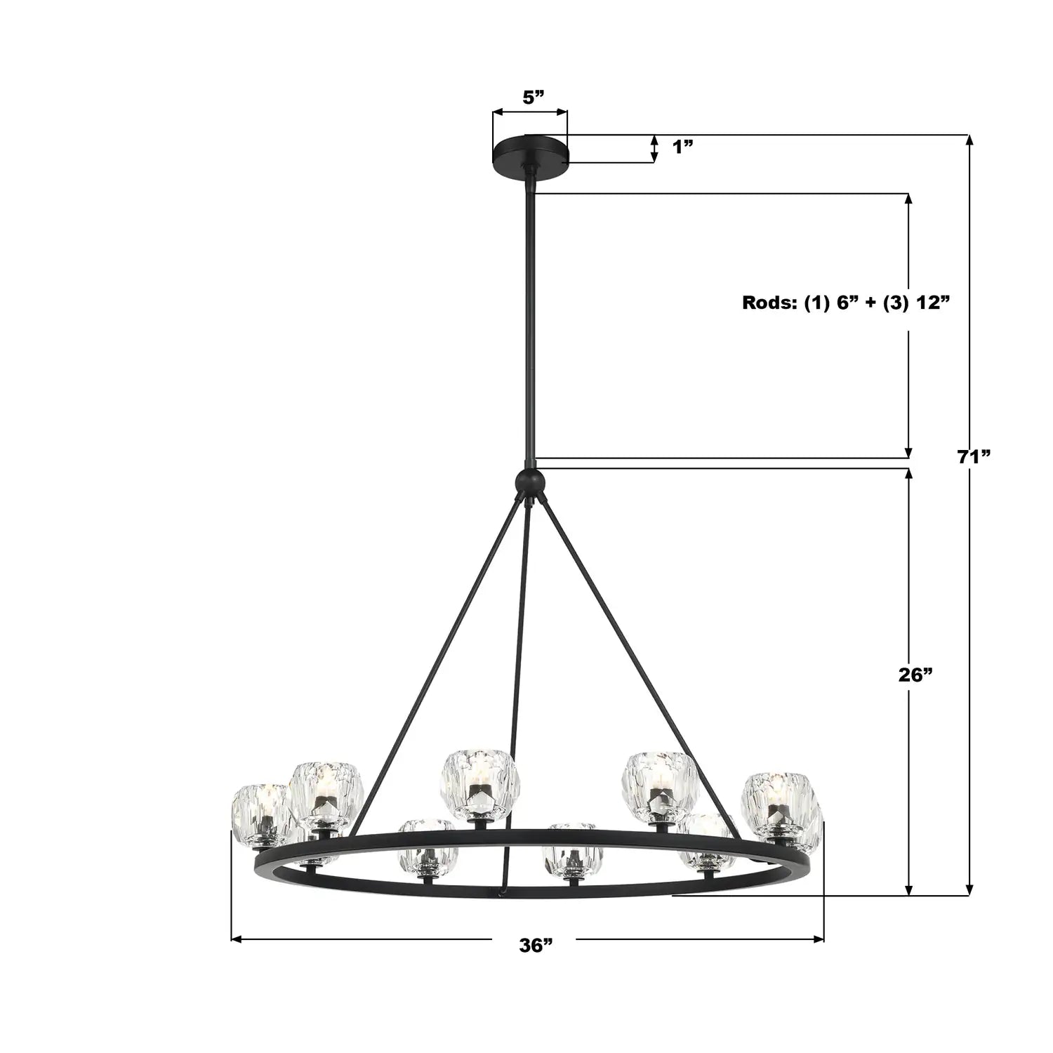 CRYSTORAMA, ARAGON LED CHANDELIER, CHANDELIER LIGHT